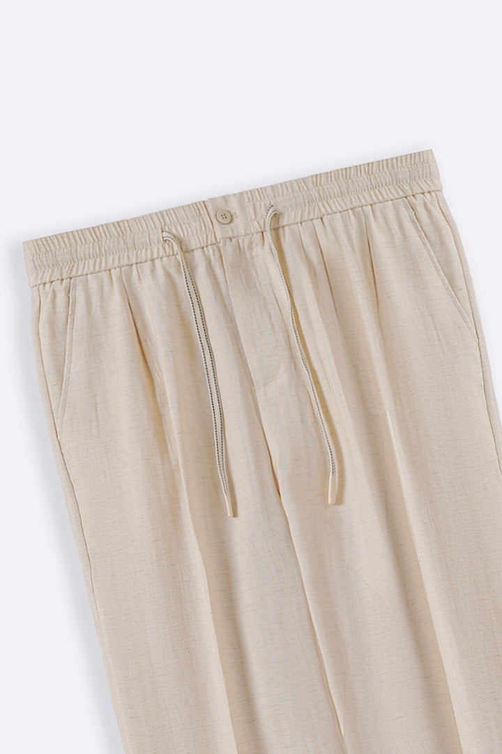 LINEN-BLEND TROUSERS