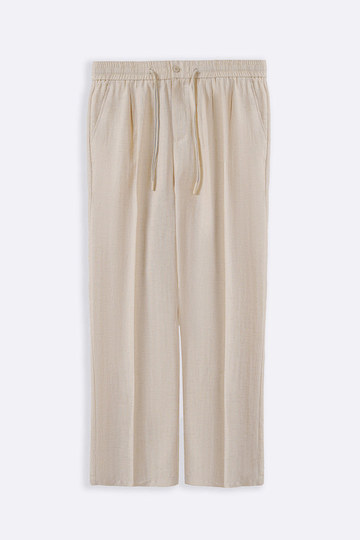 LINEN-BLEND TROUSERS