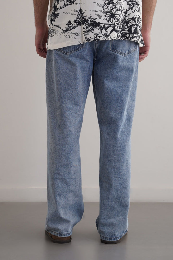 BLUE WIDE LEG JEANS