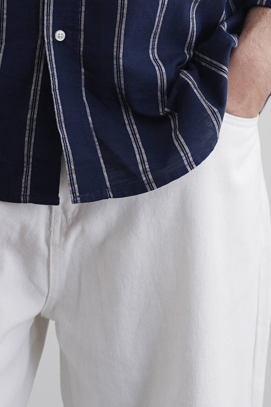 WHITE WIDE LEG JEANS