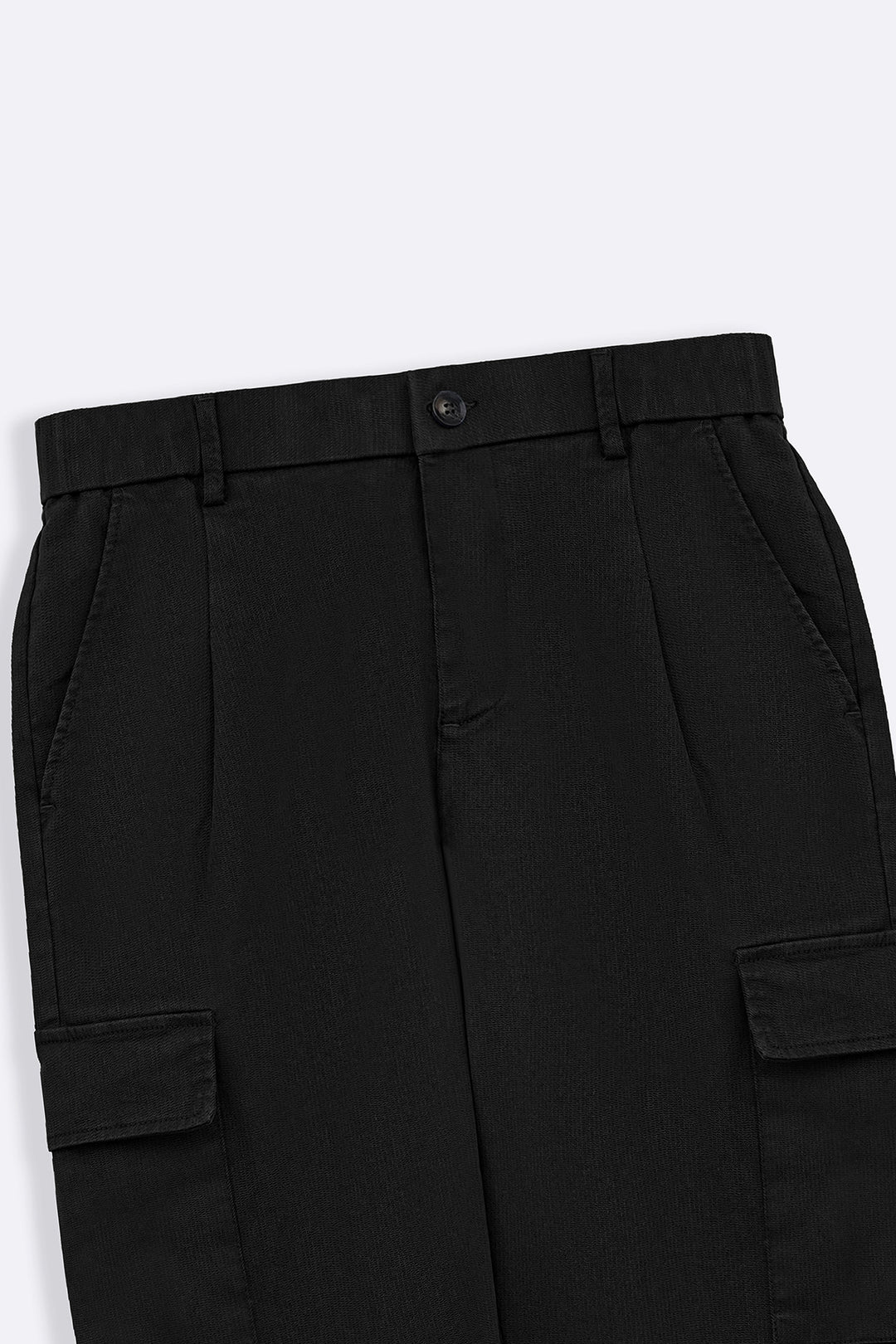 BLACK EASY TAPERED CARGOS