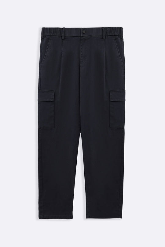 GREY EASY TAPERED CARGOS