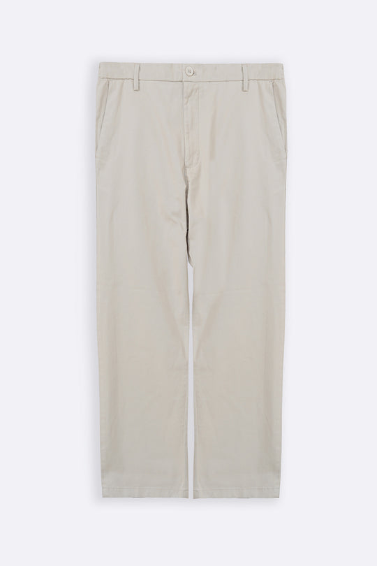 ECRU STRAIGHT FIT CHINOS
