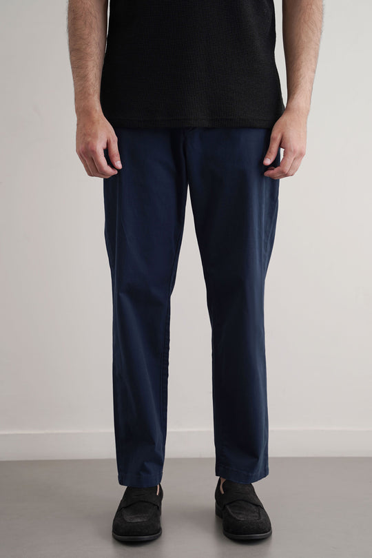 NAVY STRAIGHT FIT CHINOS