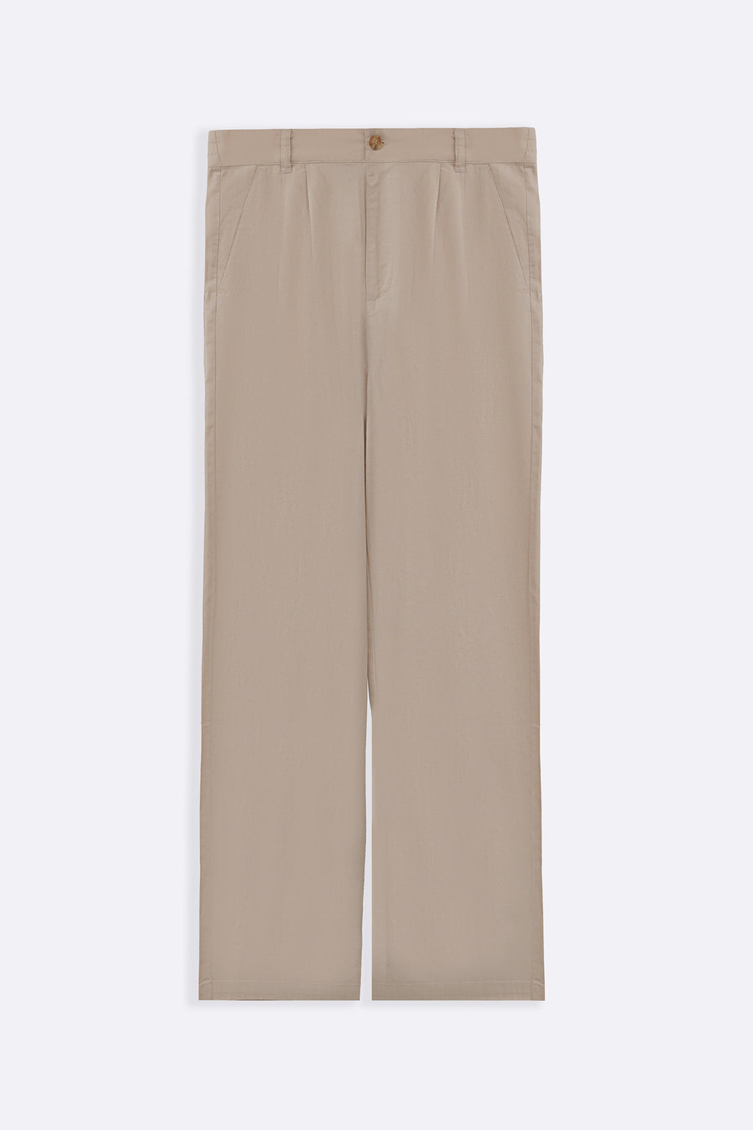 KHAKI RESORT LINEN PANTS
