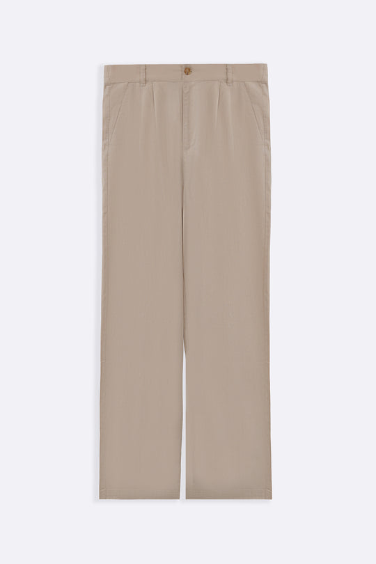 KHAKI RESORT LINEN PANTS