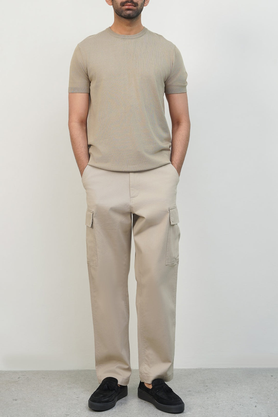 BEIGE TWILL CARGOS