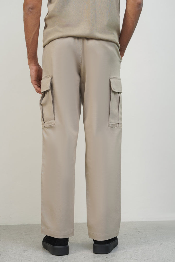 BEIGE TWILL CARGOS