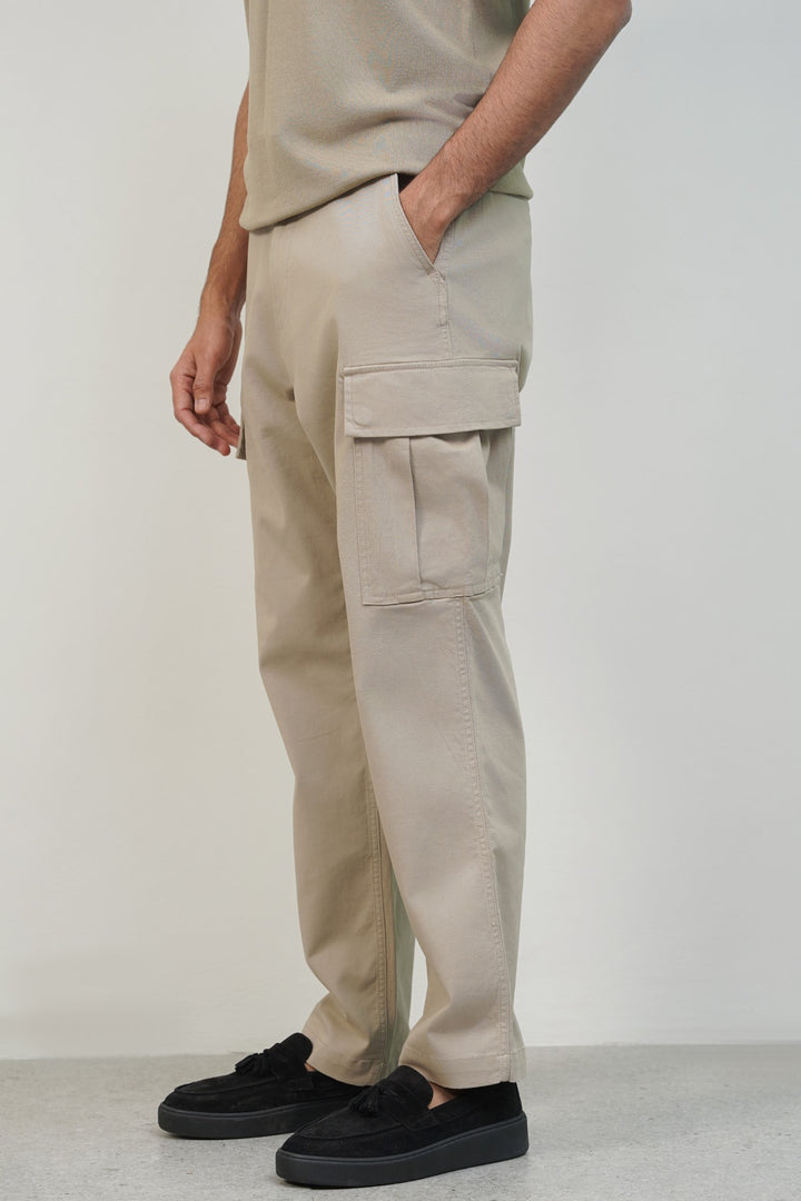 BEIGE TWILL CARGOS