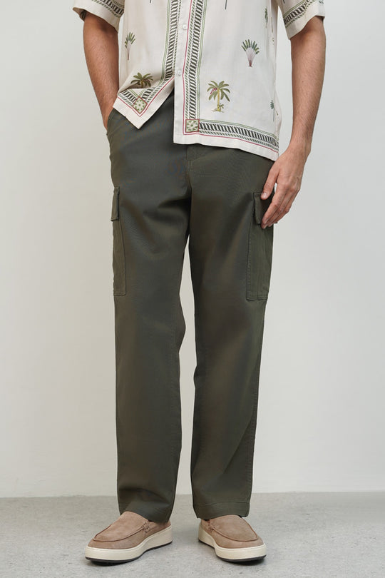 OLIVE TWILL CARGOS
