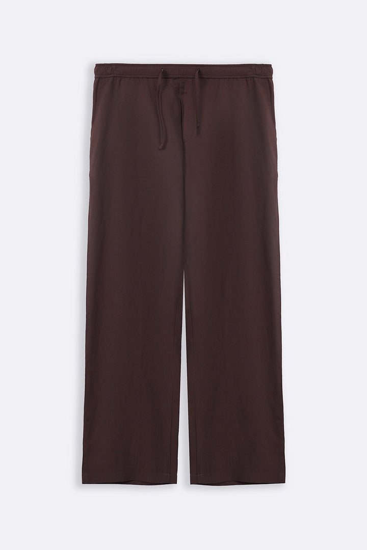 LINEN BLEND RELAXED TROUSERS