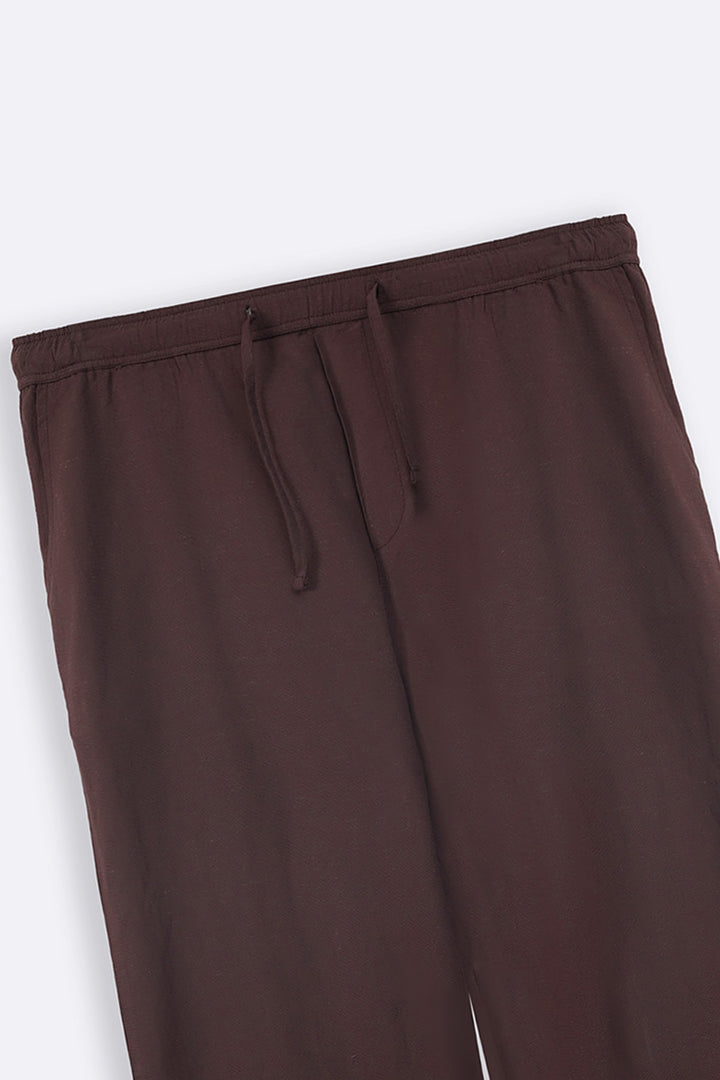 LINEN BLEND RELAXED TROUSERS
