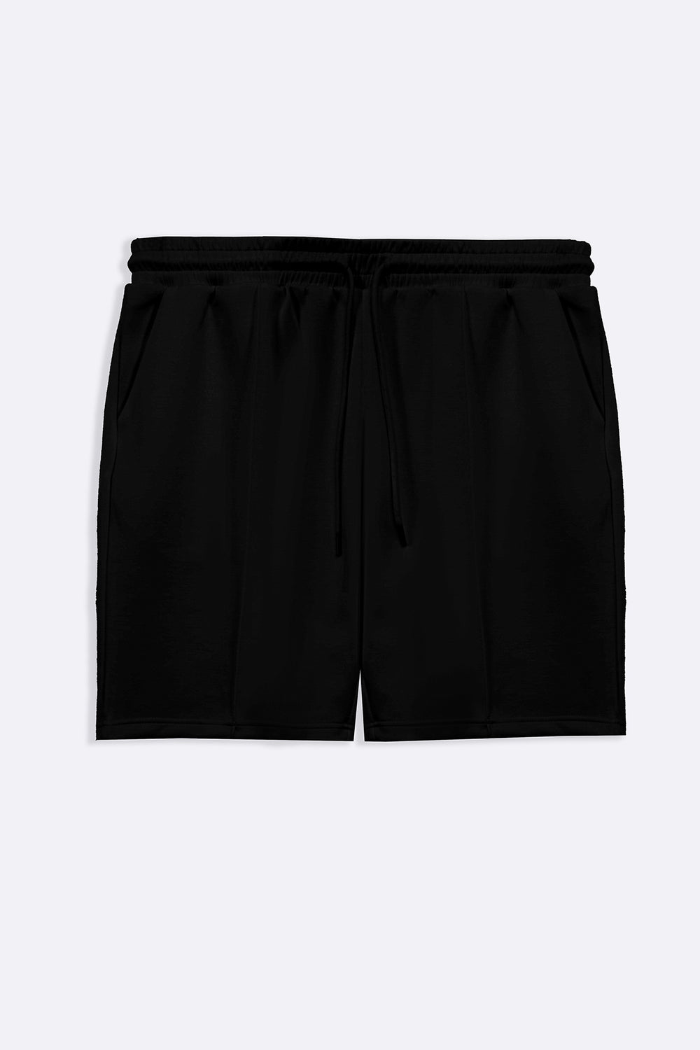 BLACK PLEATED SHORTS