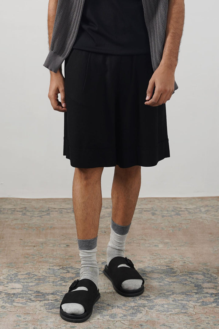 LINEN BLEND SHORTS