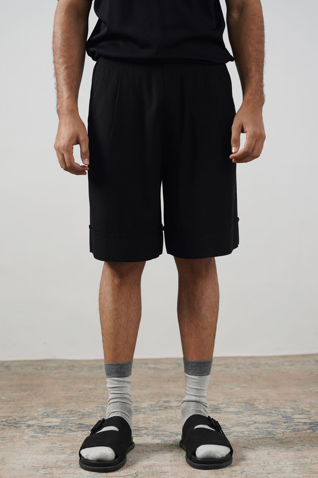 LINEN BLEND SHORTS