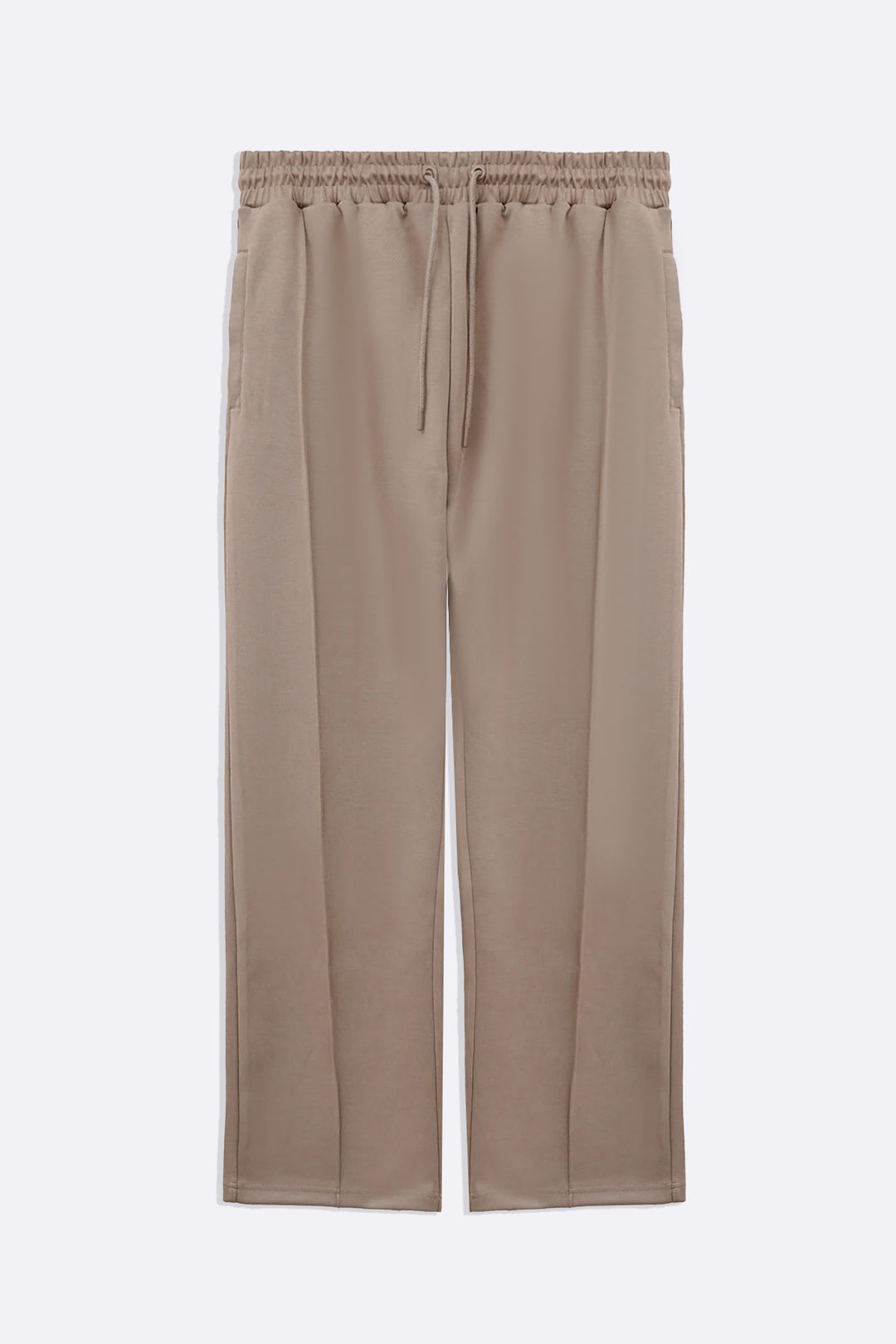 KHAKI EASY PLEATED TROUSERS