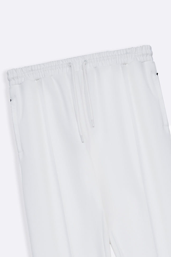 WHITE EASY PLEATED TROUSERS