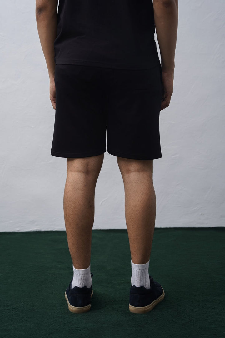 BLACK NEOPRENE CLASSIC SHORTS