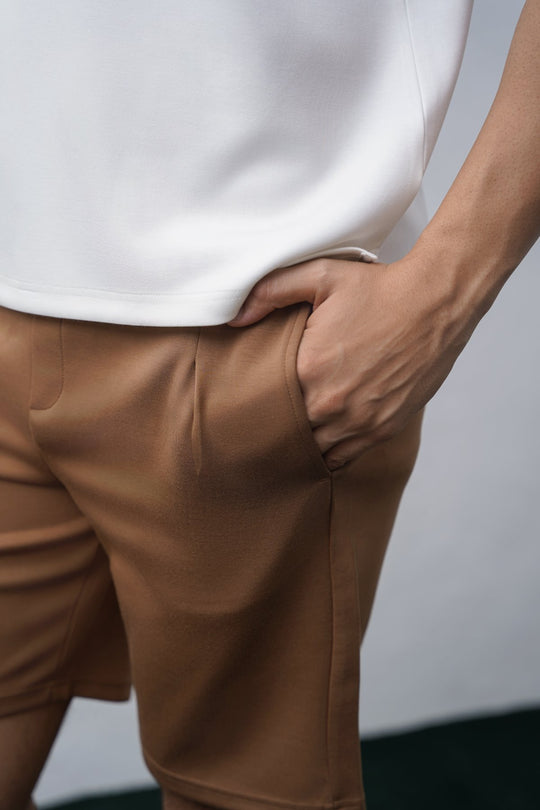 CAMEL NEOPRENE CLASSIC SHORTS