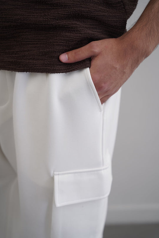 WHITE SAFARI TROUSERS