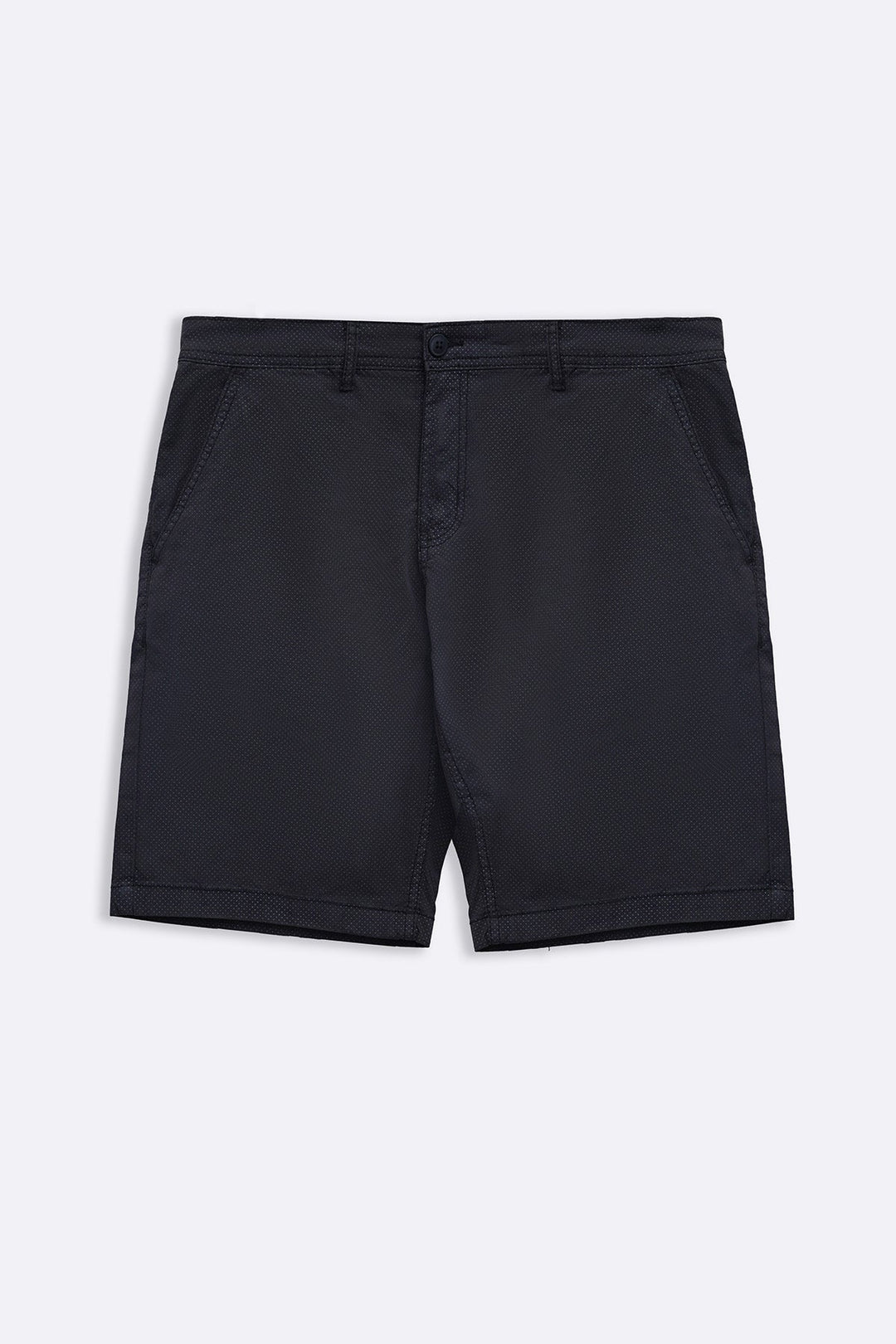 BLACK PRINTED CHINO SHORTS