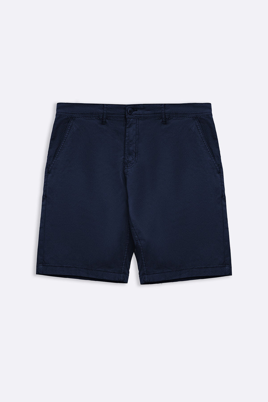 NAVY PRINTED CHINO SHORTS