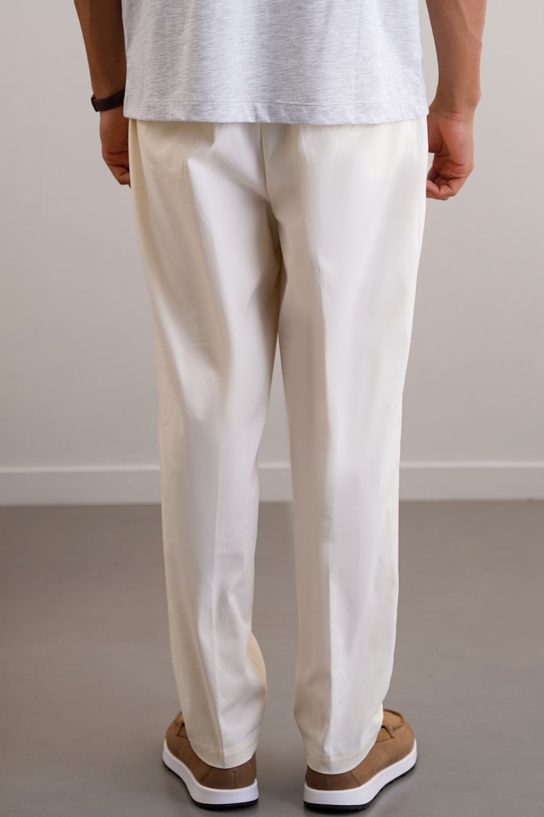 OFF WHITE LIGHT COTTON PANTS