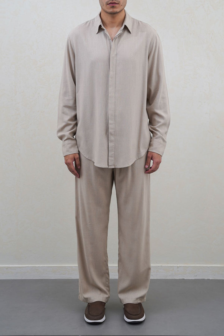 BEIGE RELAXED TROUSERS
