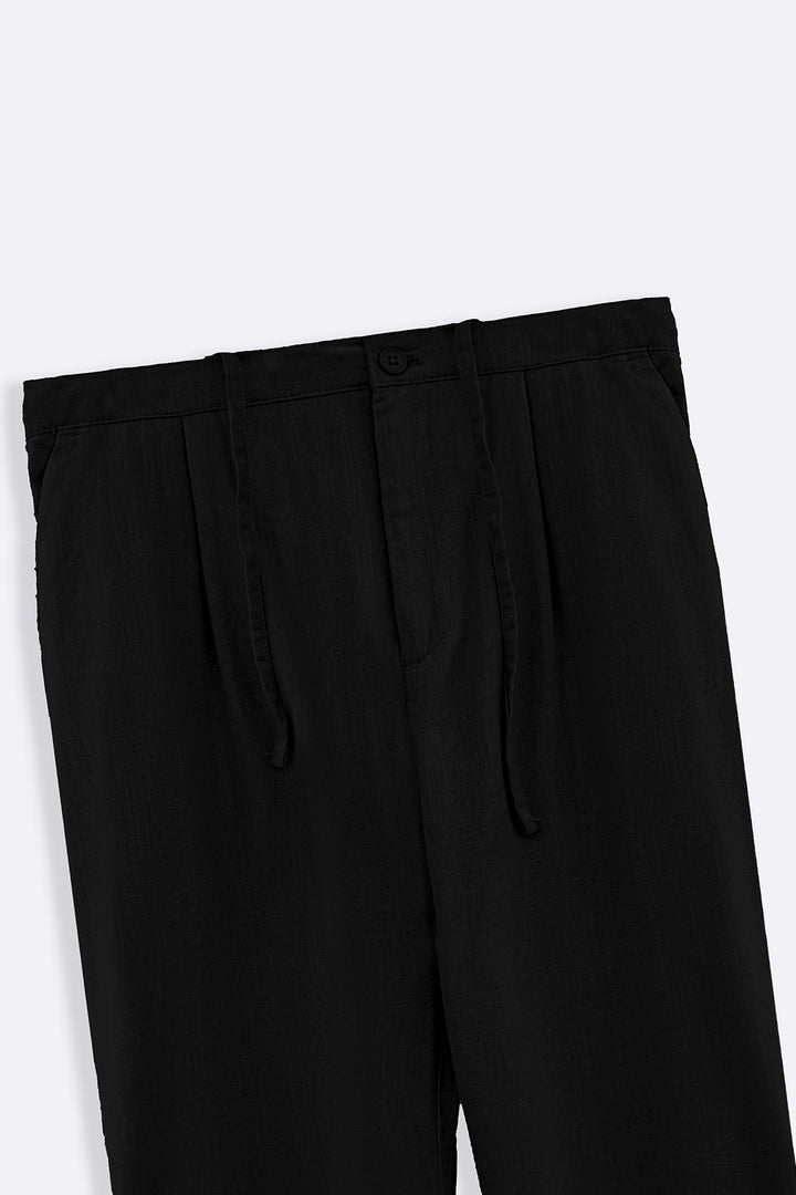BLACK RELAXED TROUSERS