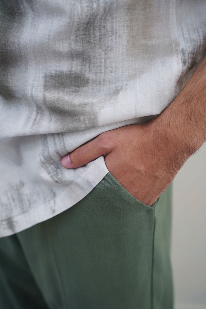 GREEN RELAXED TROUSERS
