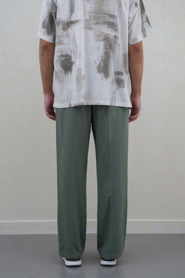 GREEN RELAXED TROUSERS