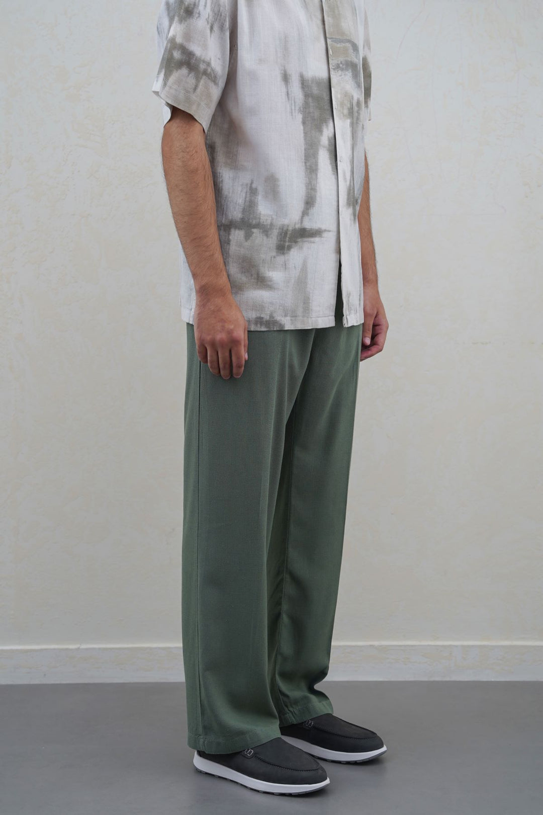 GREEN RELAXED TROUSERS