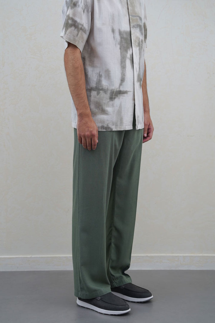 GREEN RELAXED TROUSERS