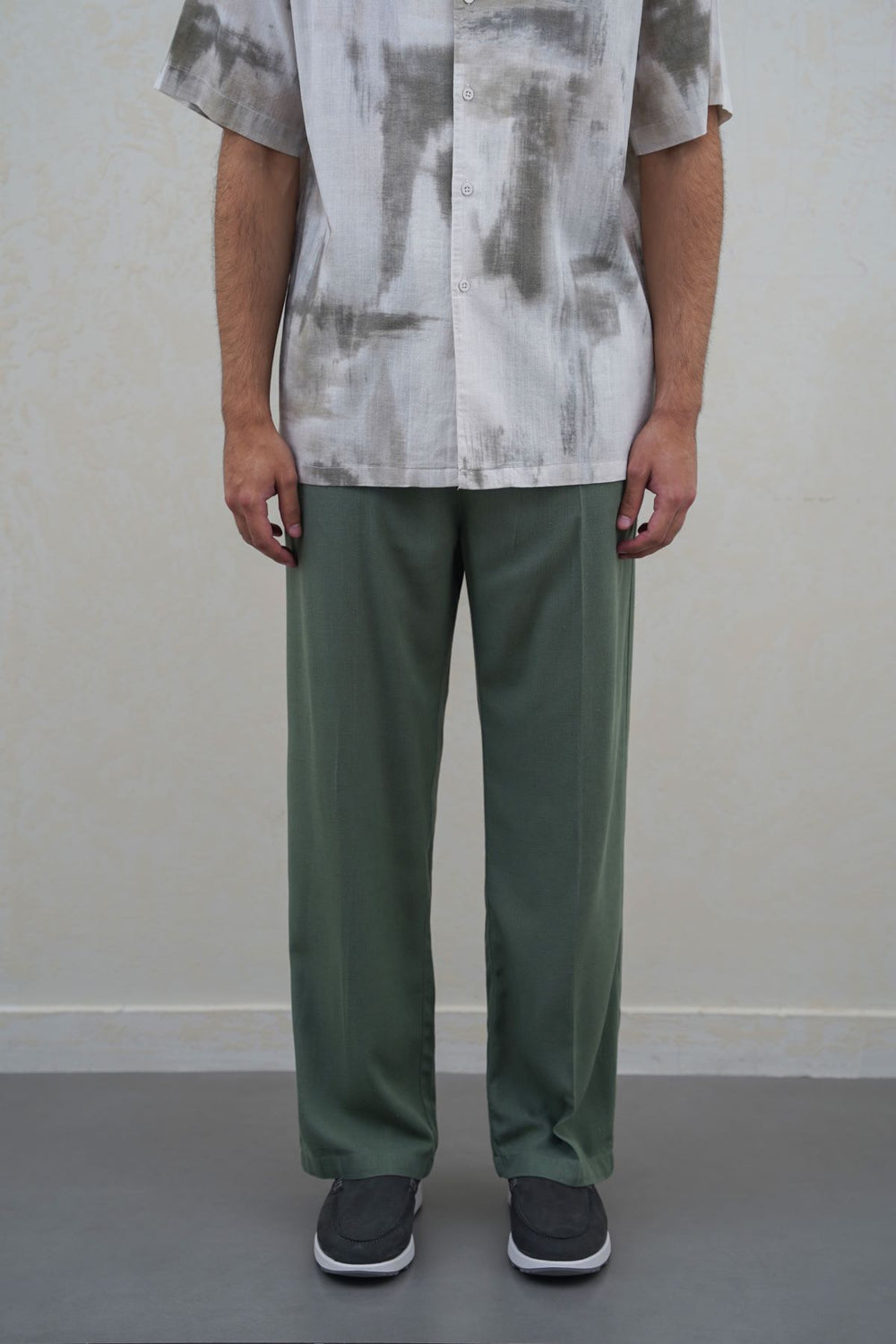 GREEN RELAXED TROUSERS