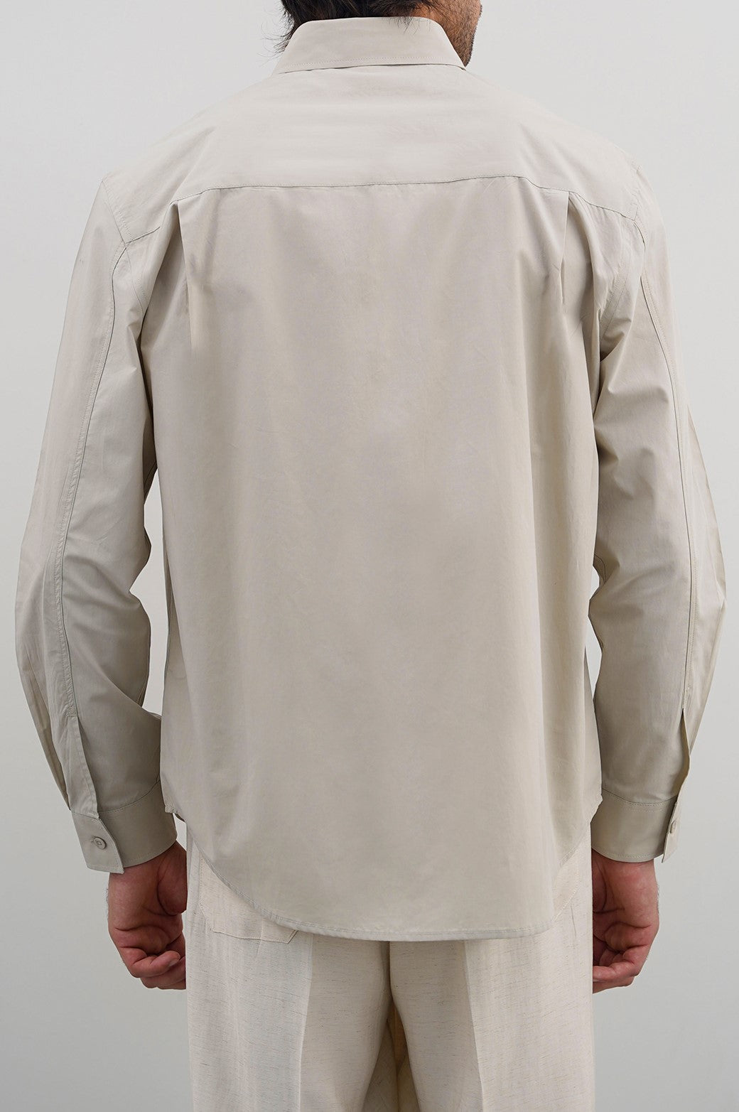 BEIGE POPLIN SHIRT