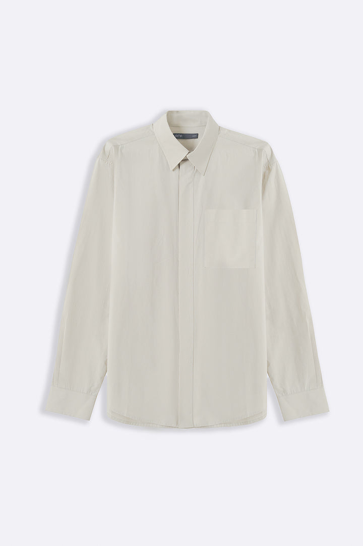 BEIGE POPLIN SHIRT