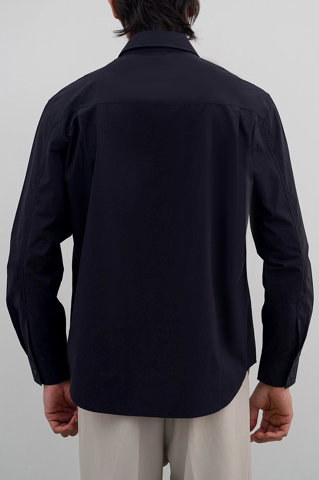 BLACK POPLIN SHIRT