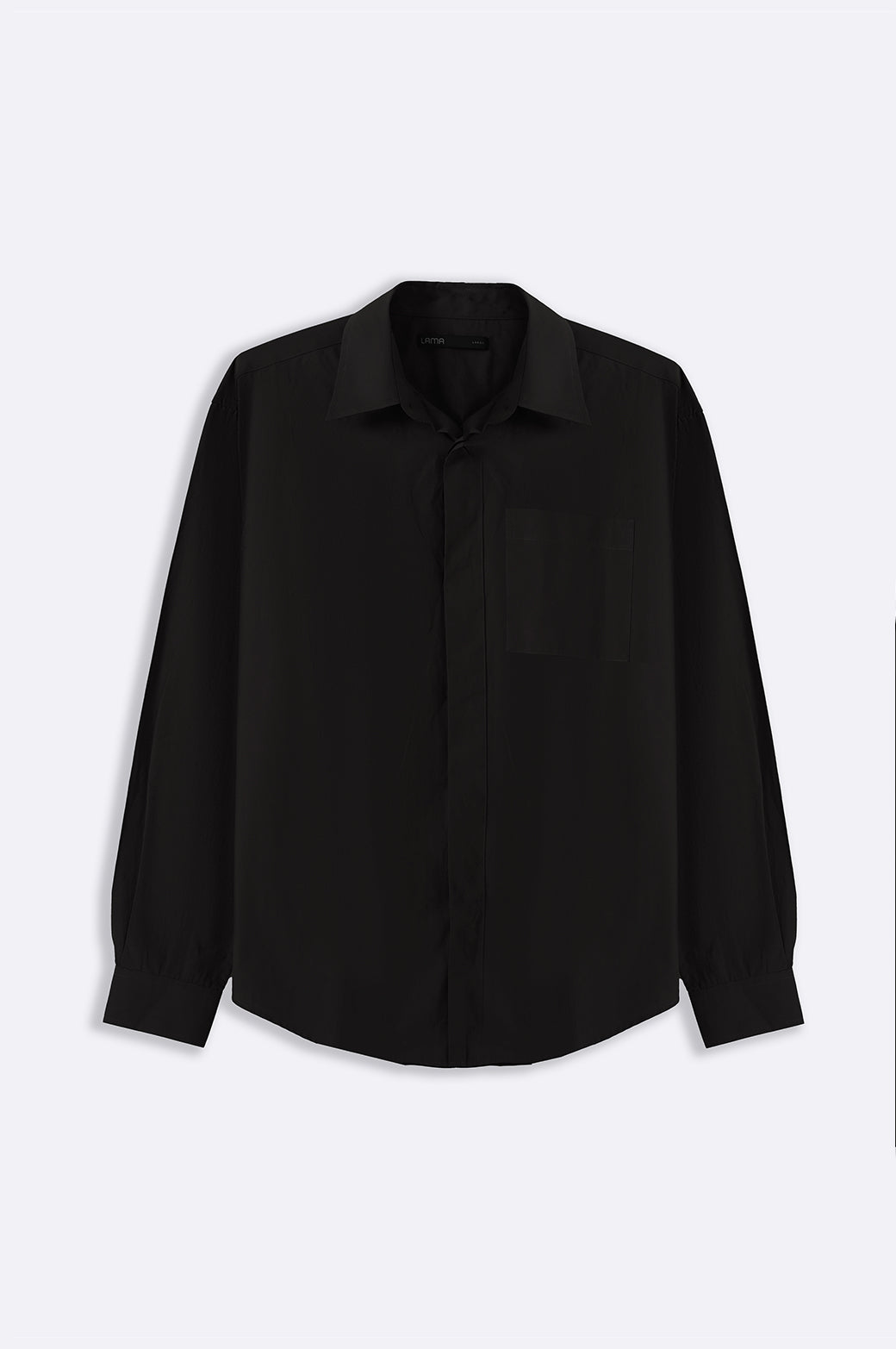 BLACK POPLIN SHIRT