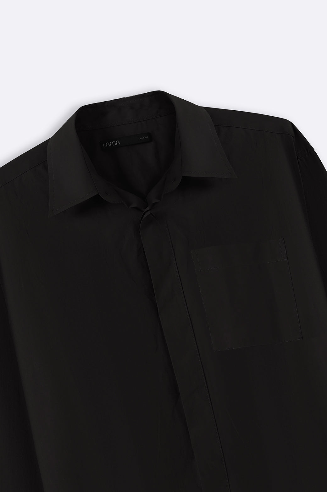 BLACK POPLIN SHIRT