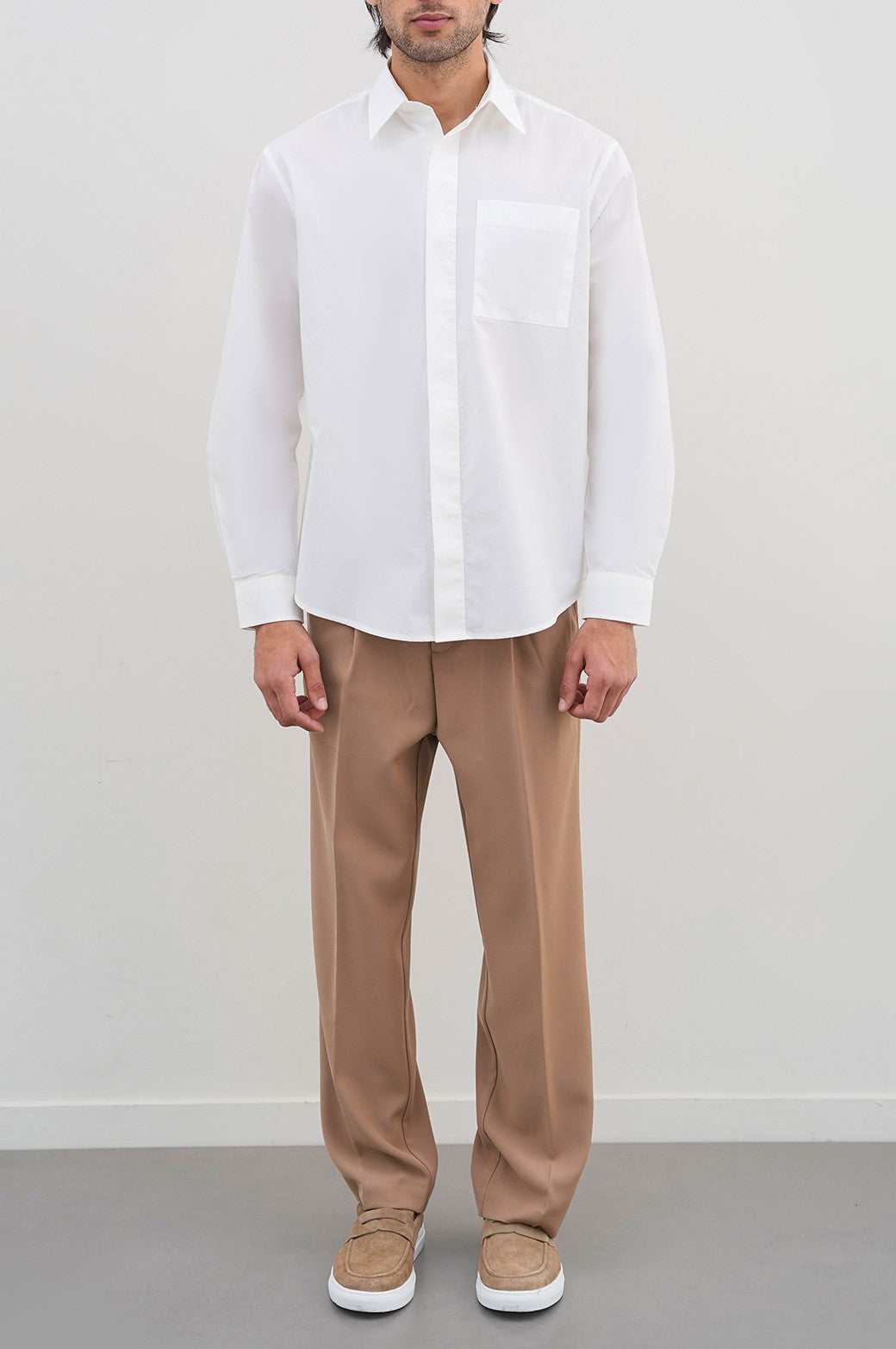 WHITE POPLIN SHIRT