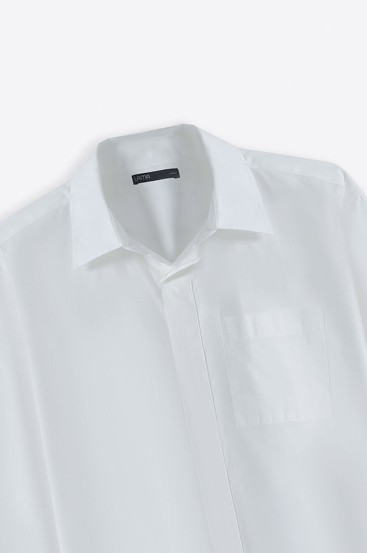 WHITE POPLIN SHIRT