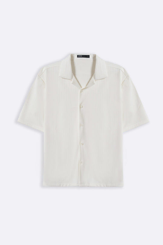 IVORY TEXTURED SAFARI SHIRT
