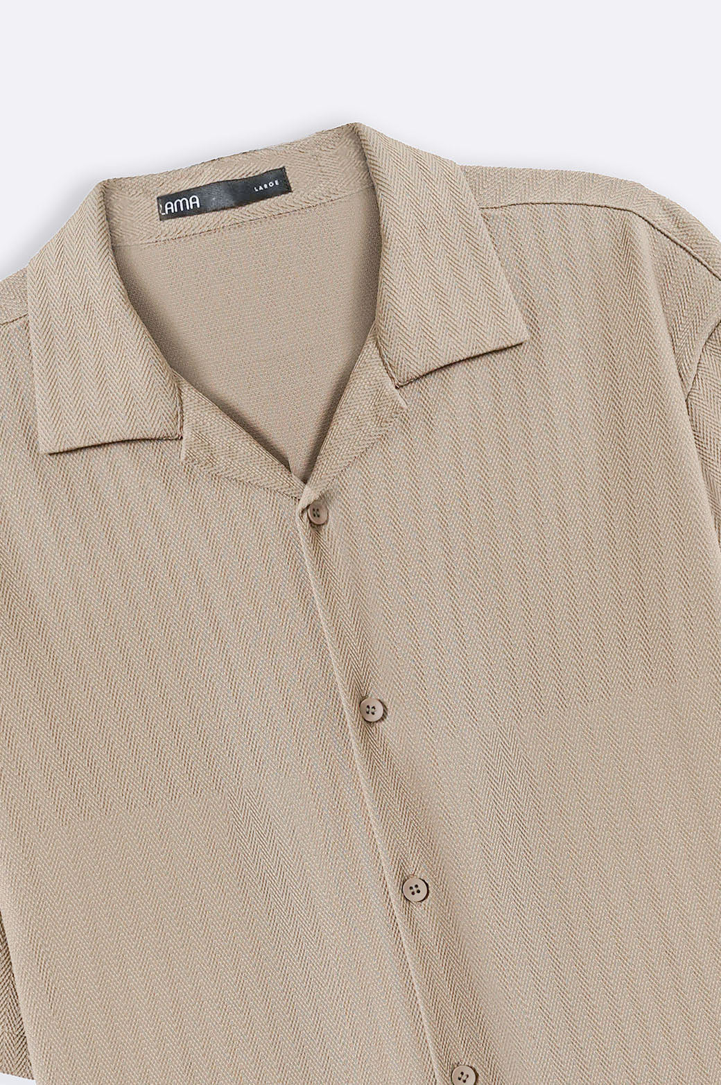 TAUPE TEXTURED SAFARI SHIRT