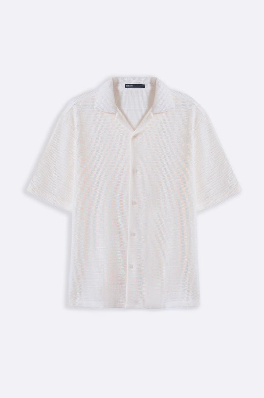 WHITE CROCHET SHIRT