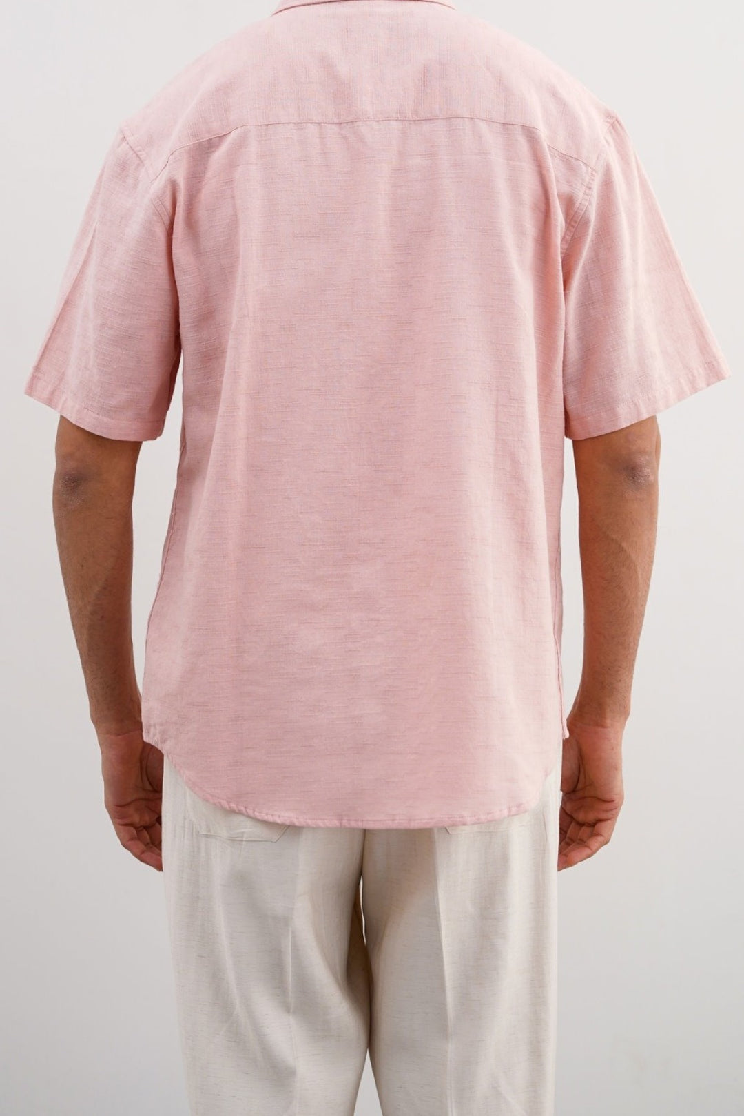 PINK SLUB TEXTURED SHIRT