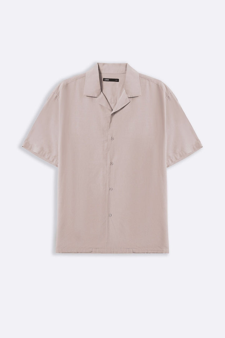 BEIGE BASIC SAFARI SHIRT