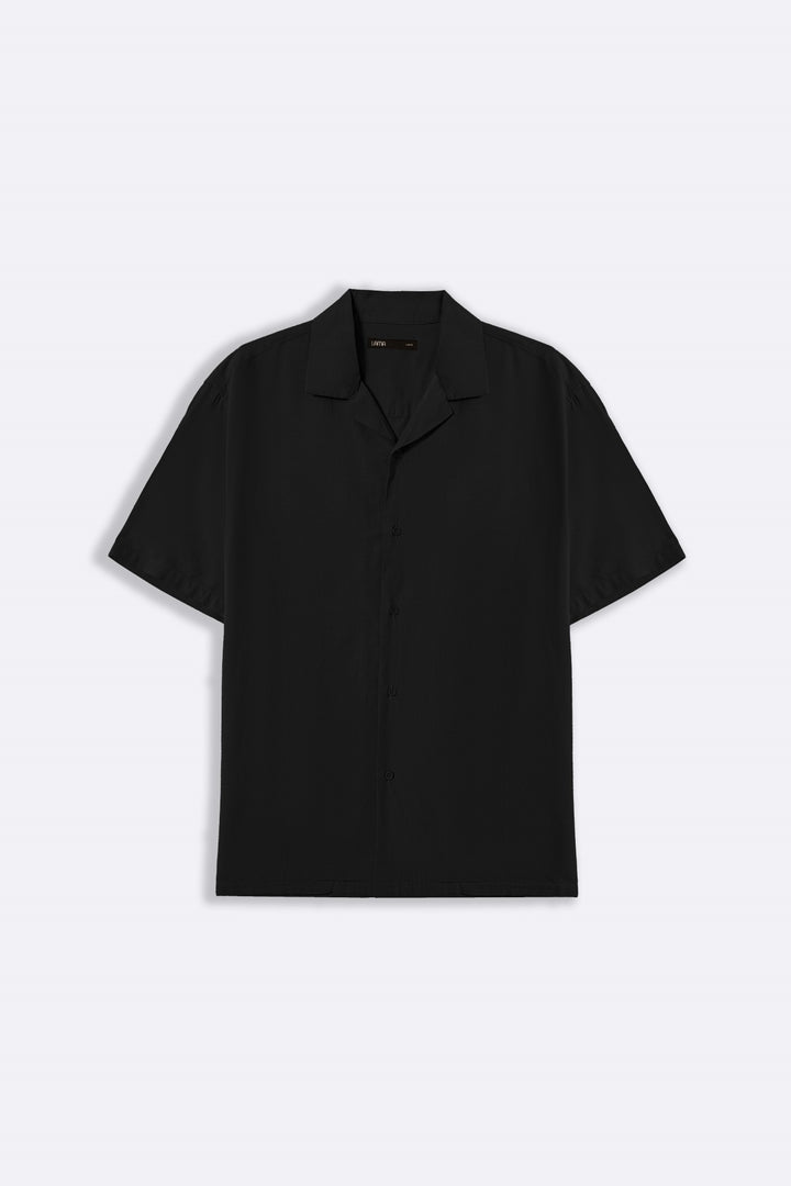 BLACK BASIC SAFARI SHIRT