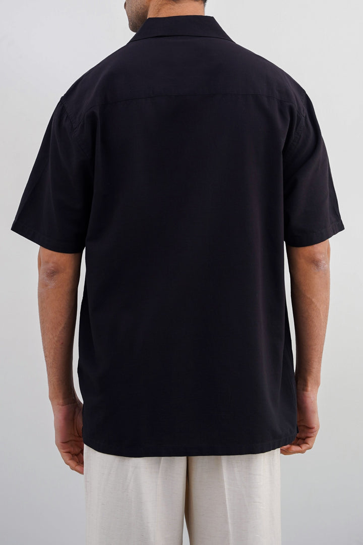 BLACK BASIC SAFARI SHIRT