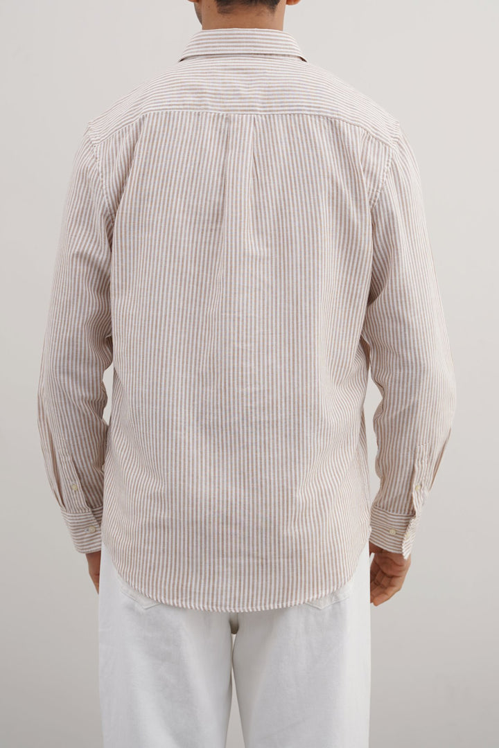 BEIGE SUMMER STRIPED SHIRT