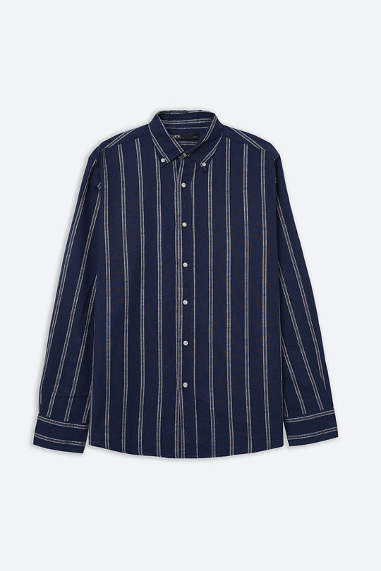 BLUE STRIPED COTTON SHIRT